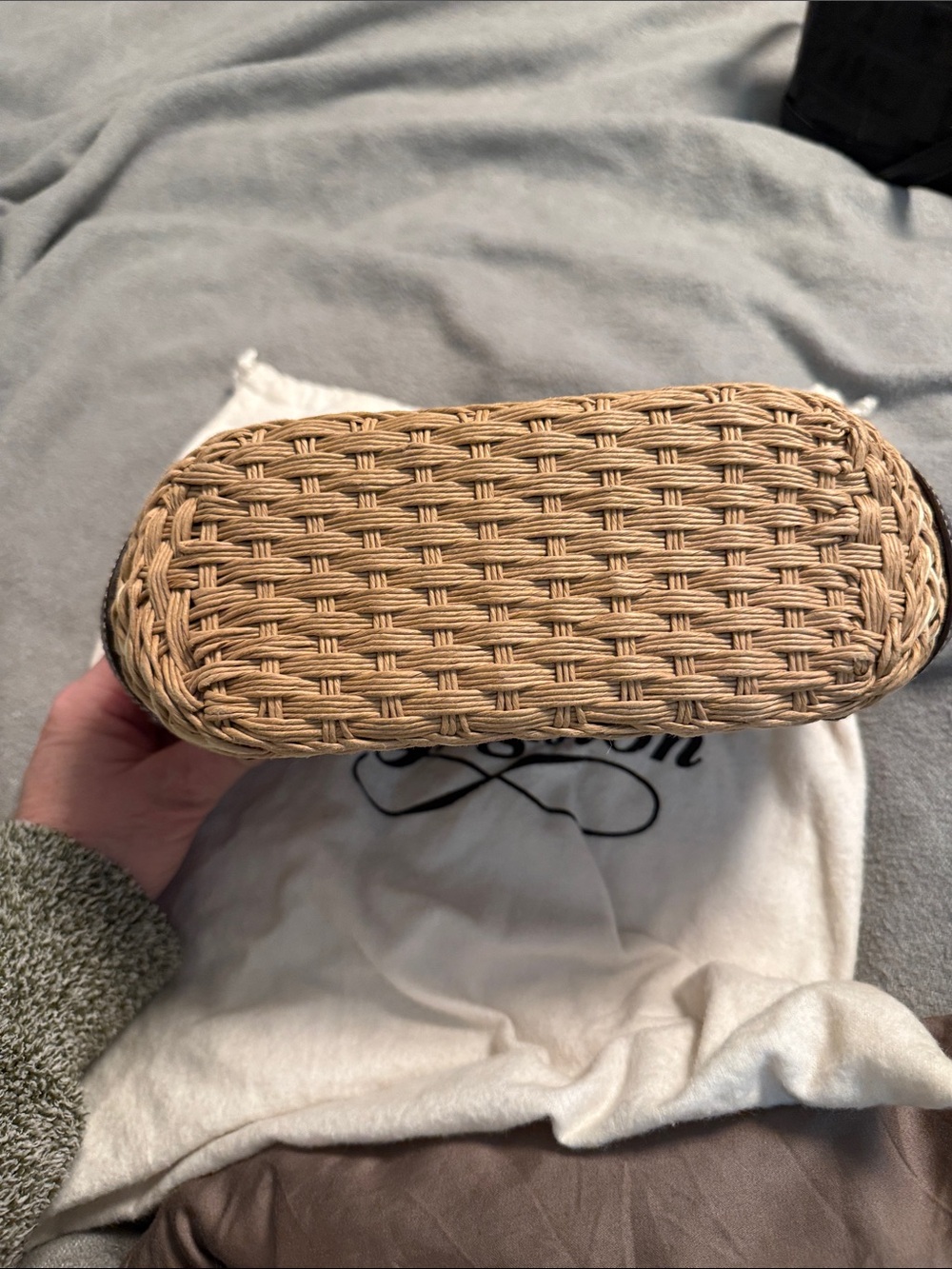 Brighton Woven Straw Shoulder Bag with dust bag - Picture 8 of 8